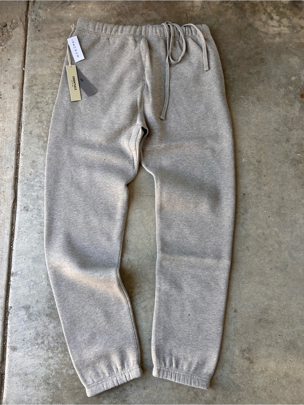 Essentials Men's Light Gray Drawstring Sweatpants - Picture 3 of 9